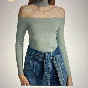 Jonathan Simkhai Signature Cold Shoulder Knit Top